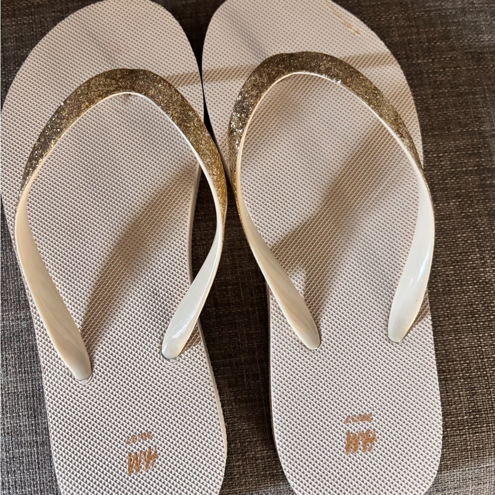 H&M Gold and Cream Sandals